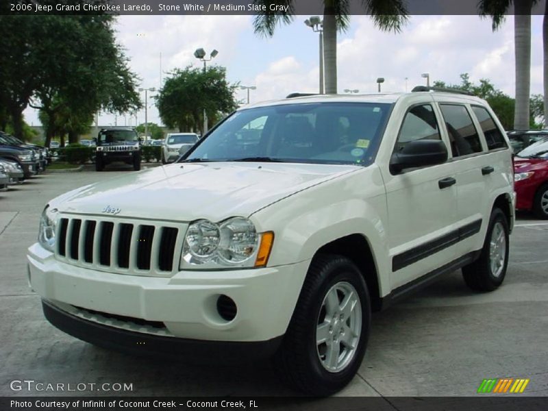 Stone White / Medium Slate Gray 2006 Jeep Grand Cherokee Laredo