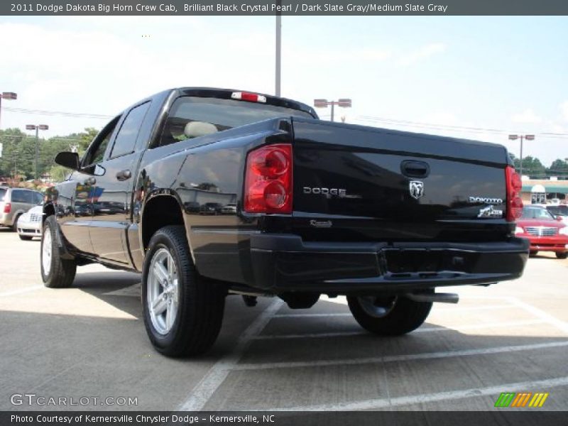 Brilliant Black Crystal Pearl / Dark Slate Gray/Medium Slate Gray 2011 Dodge Dakota Big Horn Crew Cab