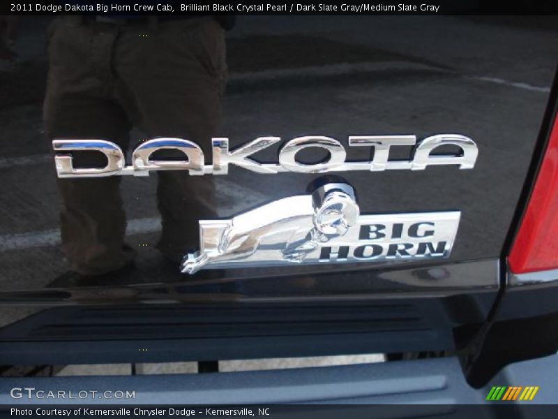 Brilliant Black Crystal Pearl / Dark Slate Gray/Medium Slate Gray 2011 Dodge Dakota Big Horn Crew Cab