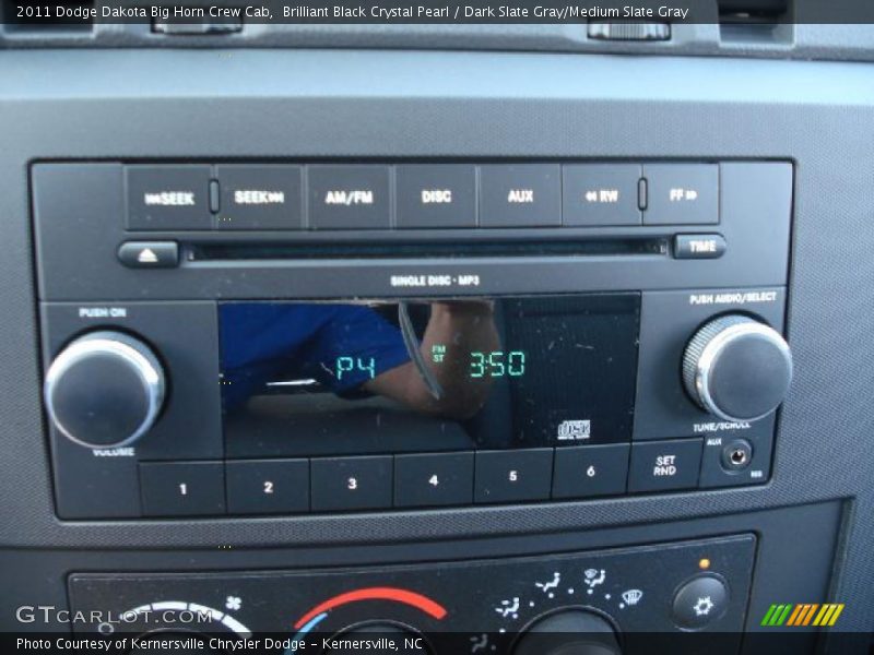 Brilliant Black Crystal Pearl / Dark Slate Gray/Medium Slate Gray 2011 Dodge Dakota Big Horn Crew Cab