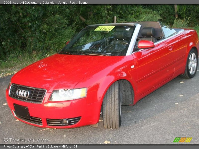 Amulet Red / Ebony 2005 Audi A4 3.0 quattro Cabriolet