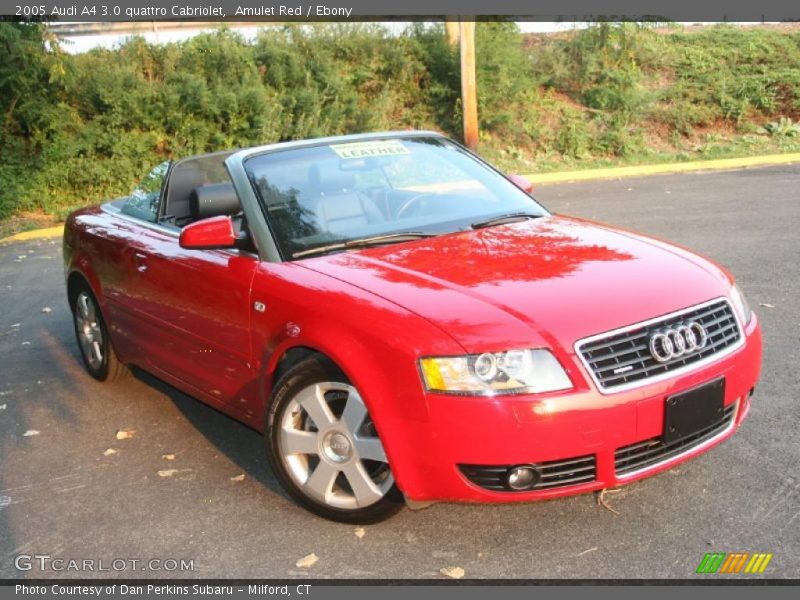 Amulet Red / Ebony 2005 Audi A4 3.0 quattro Cabriolet