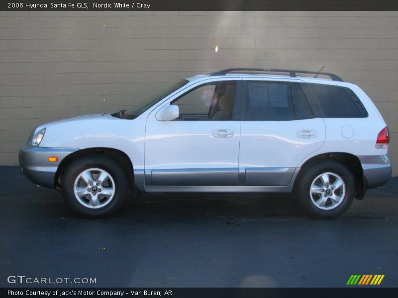 Nordic White / Gray 2006 Hyundai Santa Fe GLS