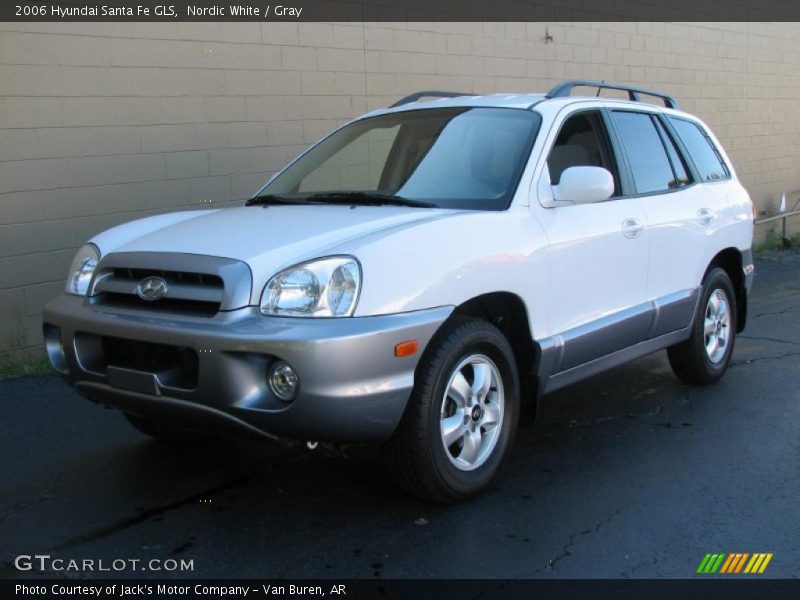 Nordic White / Gray 2006 Hyundai Santa Fe GLS