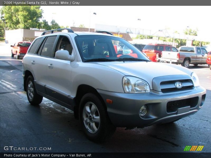 Nordic White / Gray 2006 Hyundai Santa Fe GLS