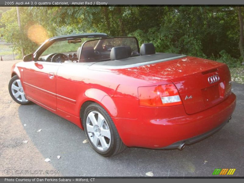 Amulet Red / Ebony 2005 Audi A4 3.0 quattro Cabriolet