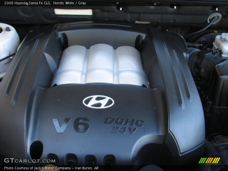 Nordic White / Gray 2006 Hyundai Santa Fe GLS