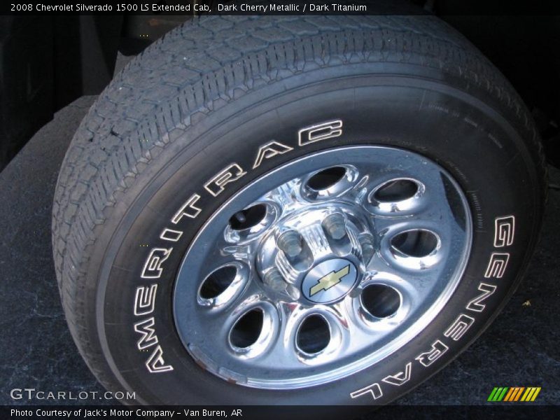 Dark Cherry Metallic / Dark Titanium 2008 Chevrolet Silverado 1500 LS Extended Cab