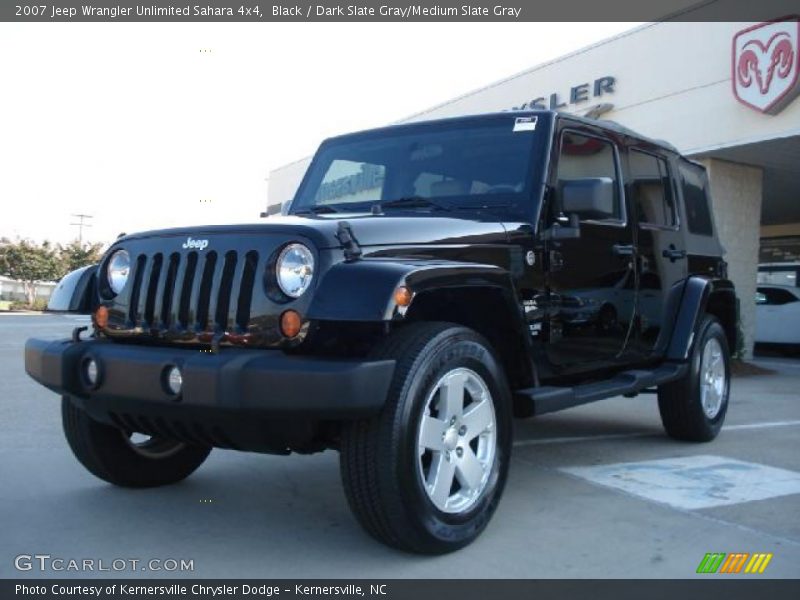 Black / Dark Slate Gray/Medium Slate Gray 2007 Jeep Wrangler Unlimited Sahara 4x4