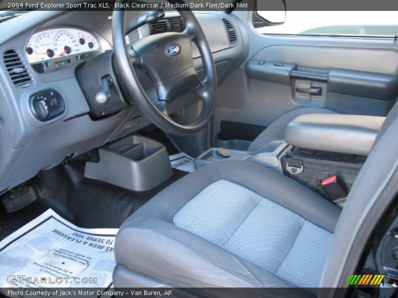 Black Clearcoat / Medium Dark Flint/Dark Flint 2004 Ford Explorer Sport Trac XLS