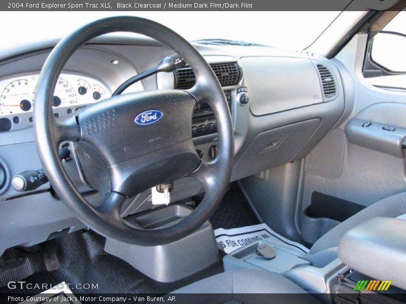 Black Clearcoat / Medium Dark Flint/Dark Flint 2004 Ford Explorer Sport Trac XLS