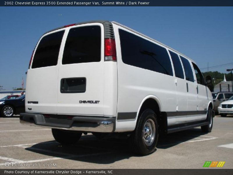 Summit White / Dark Pewter 2002 Chevrolet Express 3500 Extended Passenger Van