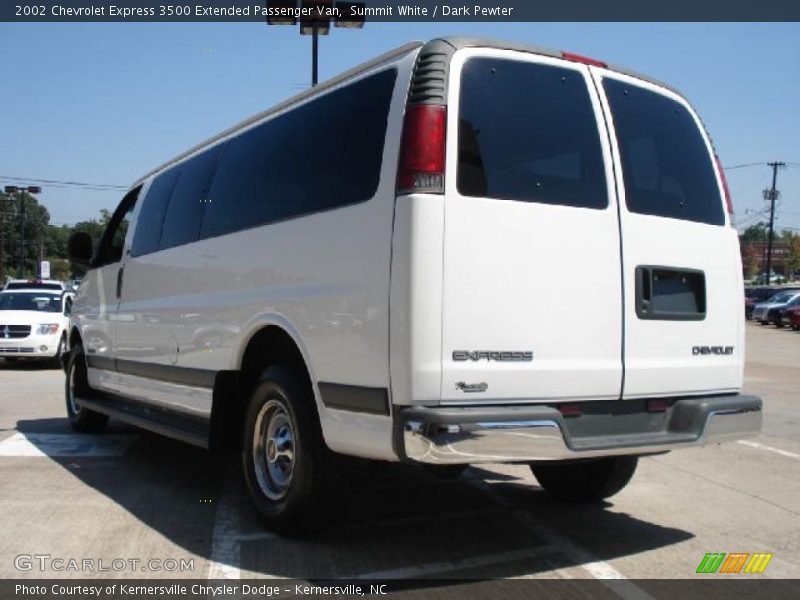 Summit White / Dark Pewter 2002 Chevrolet Express 3500 Extended Passenger Van