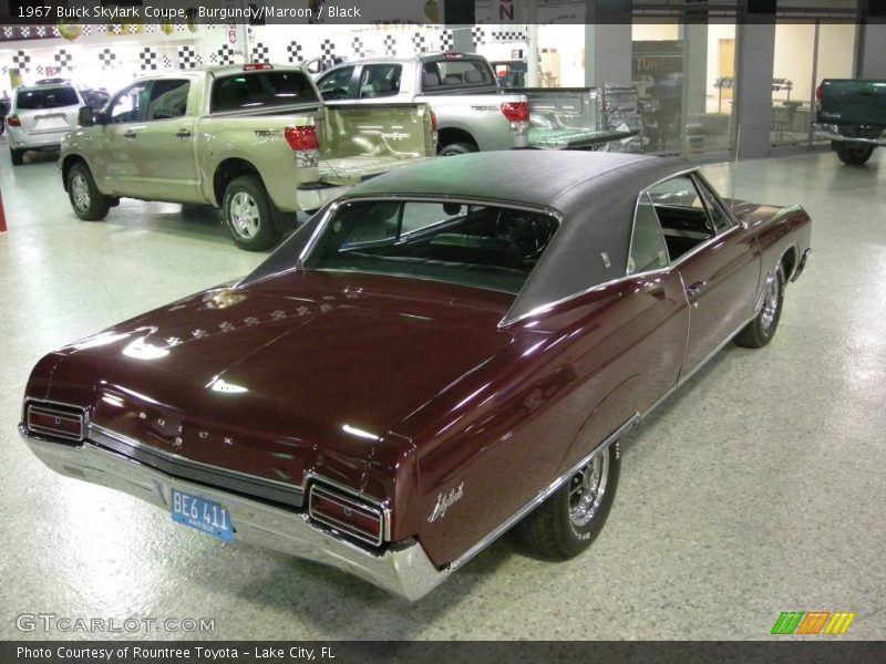 Burgundy/Maroon / Black 1967 Buick Skylark Coupe