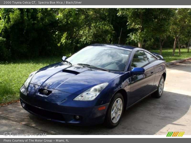 Spectra Blue Mica / Black/Silver 2000 Toyota Celica GT