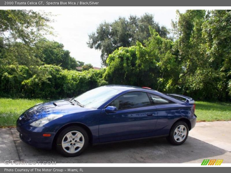 Spectra Blue Mica / Black/Silver 2000 Toyota Celica GT