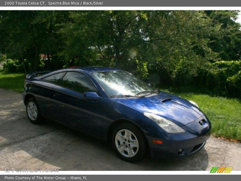 Spectra Blue Mica / Black/Silver 2000 Toyota Celica GT