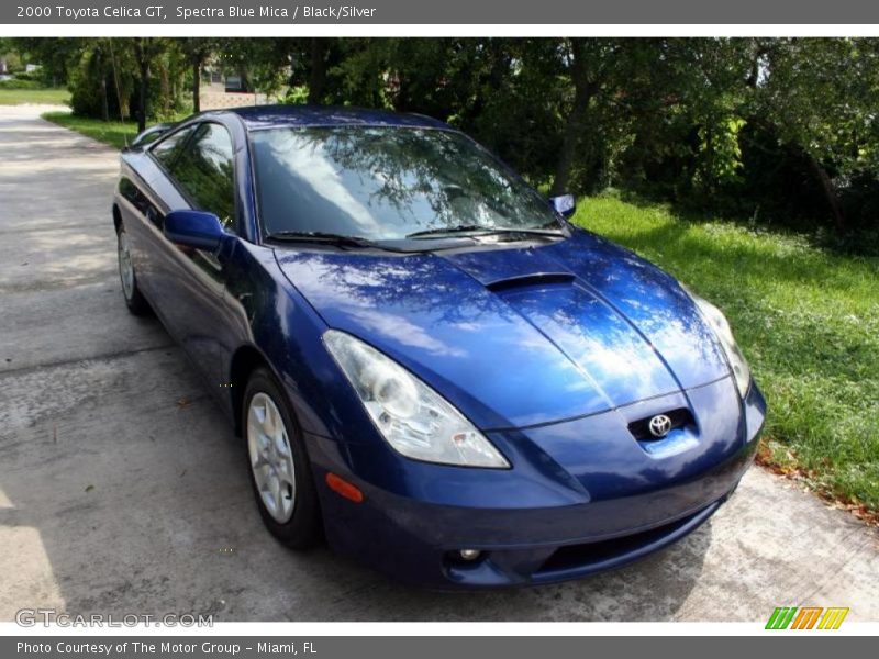 Spectra Blue Mica / Black/Silver 2000 Toyota Celica GT