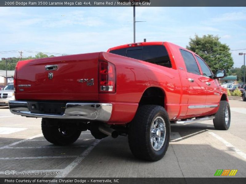 Flame Red / Medium Slate Gray 2006 Dodge Ram 3500 Laramie Mega Cab 4x4