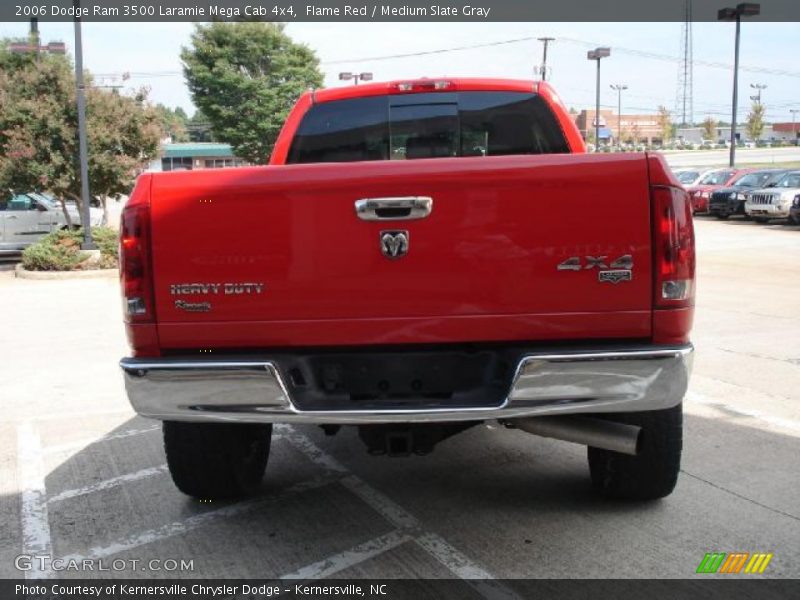 Flame Red / Medium Slate Gray 2006 Dodge Ram 3500 Laramie Mega Cab 4x4