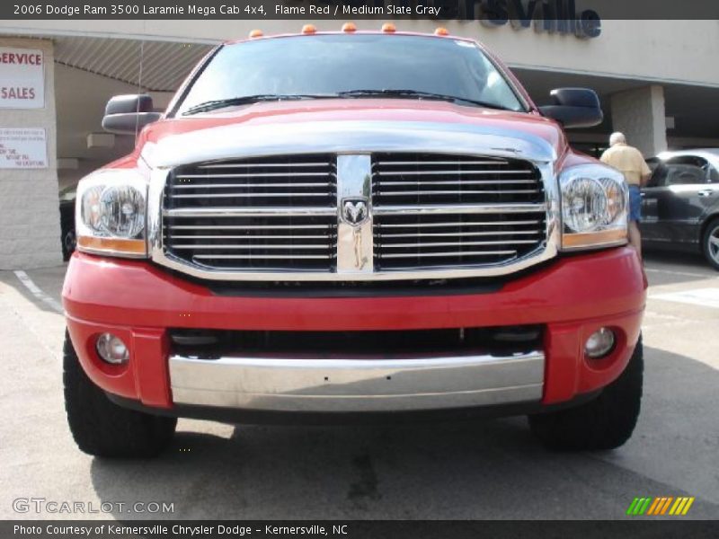 Flame Red / Medium Slate Gray 2006 Dodge Ram 3500 Laramie Mega Cab 4x4