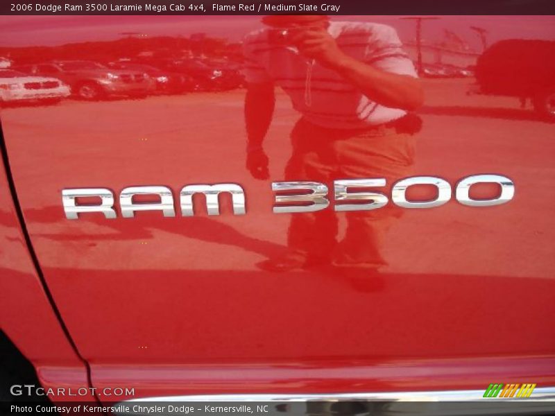 Flame Red / Medium Slate Gray 2006 Dodge Ram 3500 Laramie Mega Cab 4x4