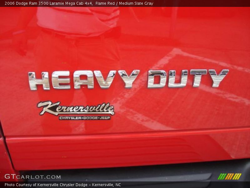 Flame Red / Medium Slate Gray 2006 Dodge Ram 3500 Laramie Mega Cab 4x4