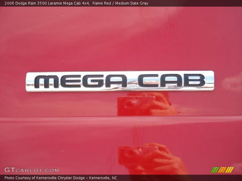 Flame Red / Medium Slate Gray 2006 Dodge Ram 3500 Laramie Mega Cab 4x4