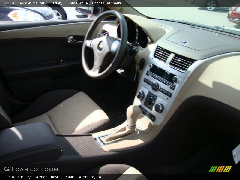 Summit White / Cocoa/Cashmere 2009 Chevrolet Malibu LT Sedan