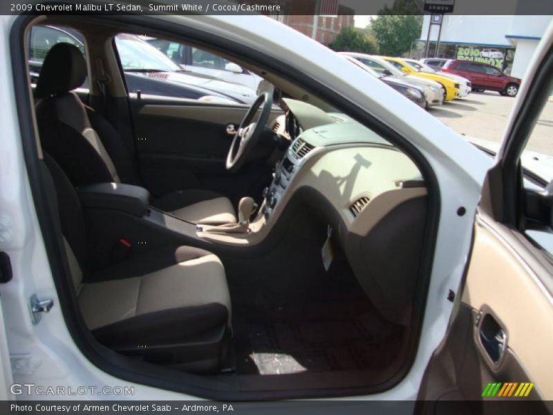 Summit White / Cocoa/Cashmere 2009 Chevrolet Malibu LT Sedan