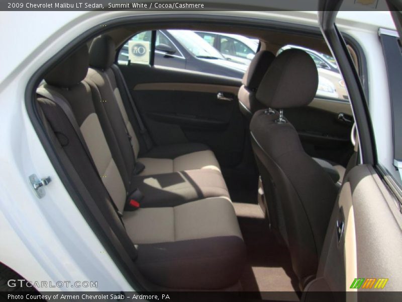 Summit White / Cocoa/Cashmere 2009 Chevrolet Malibu LT Sedan