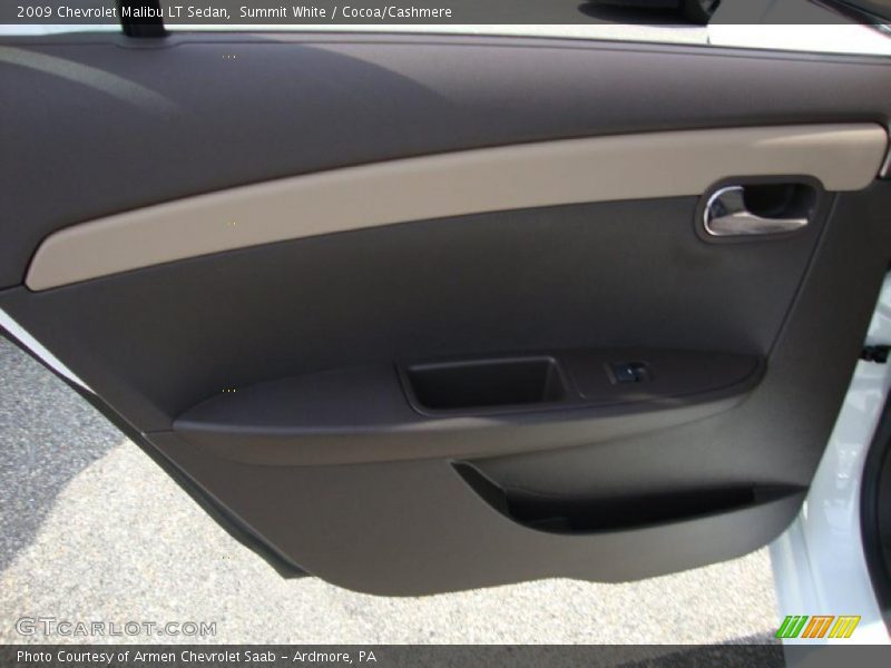 Summit White / Cocoa/Cashmere 2009 Chevrolet Malibu LT Sedan