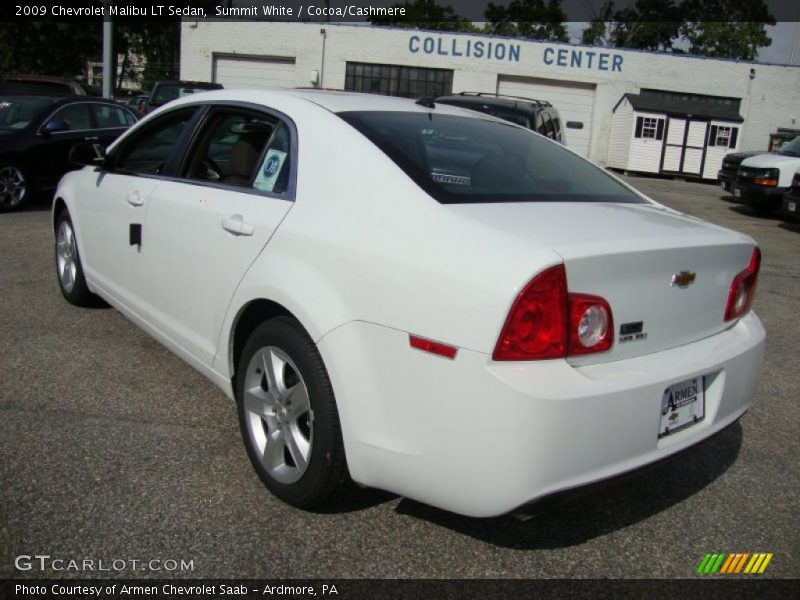Summit White / Cocoa/Cashmere 2009 Chevrolet Malibu LT Sedan
