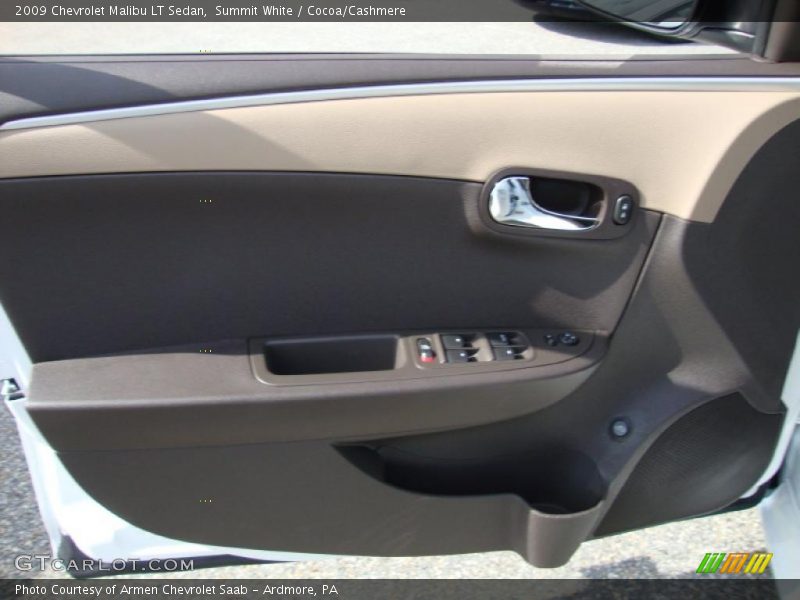 Summit White / Cocoa/Cashmere 2009 Chevrolet Malibu LT Sedan