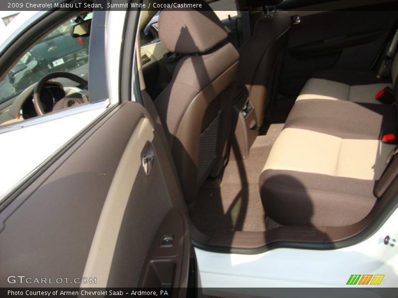 Summit White / Cocoa/Cashmere 2009 Chevrolet Malibu LT Sedan