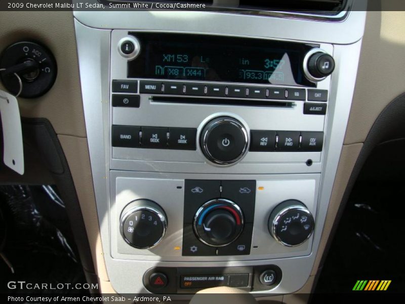 Summit White / Cocoa/Cashmere 2009 Chevrolet Malibu LT Sedan