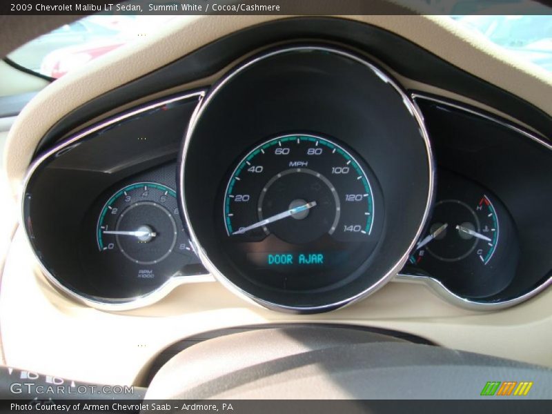 Summit White / Cocoa/Cashmere 2009 Chevrolet Malibu LT Sedan