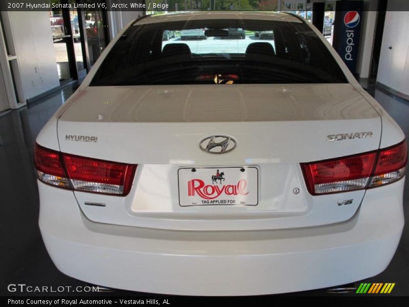 Arctic White / Beige 2007 Hyundai Sonata Limited V6