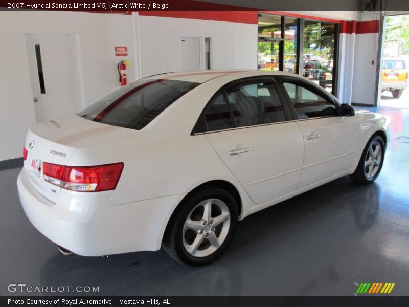 Arctic White / Beige 2007 Hyundai Sonata Limited V6
