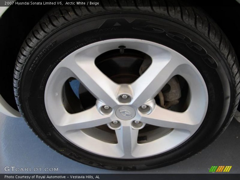 Arctic White / Beige 2007 Hyundai Sonata Limited V6