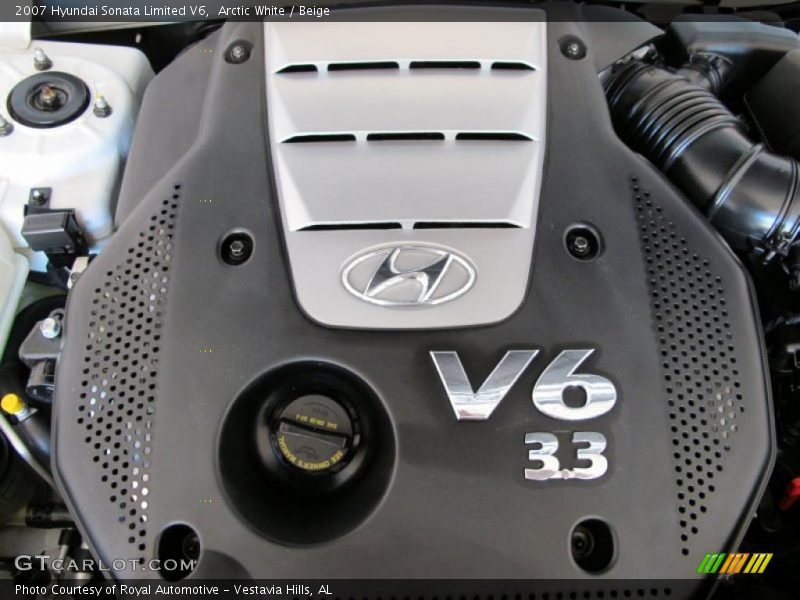 Arctic White / Beige 2007 Hyundai Sonata Limited V6