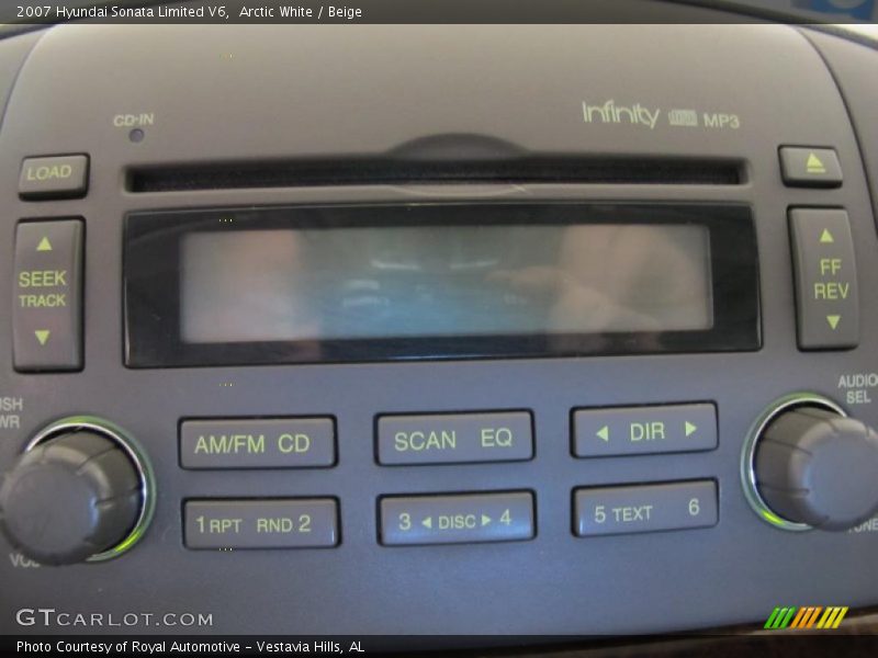 Arctic White / Beige 2007 Hyundai Sonata Limited V6