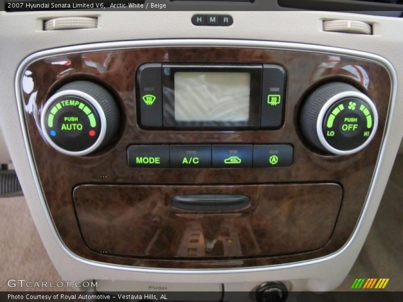 Arctic White / Beige 2007 Hyundai Sonata Limited V6