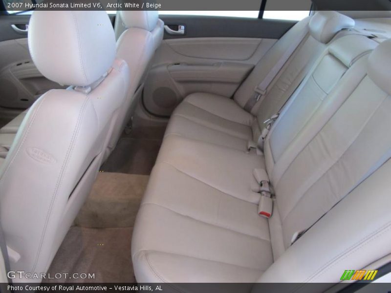 Arctic White / Beige 2007 Hyundai Sonata Limited V6