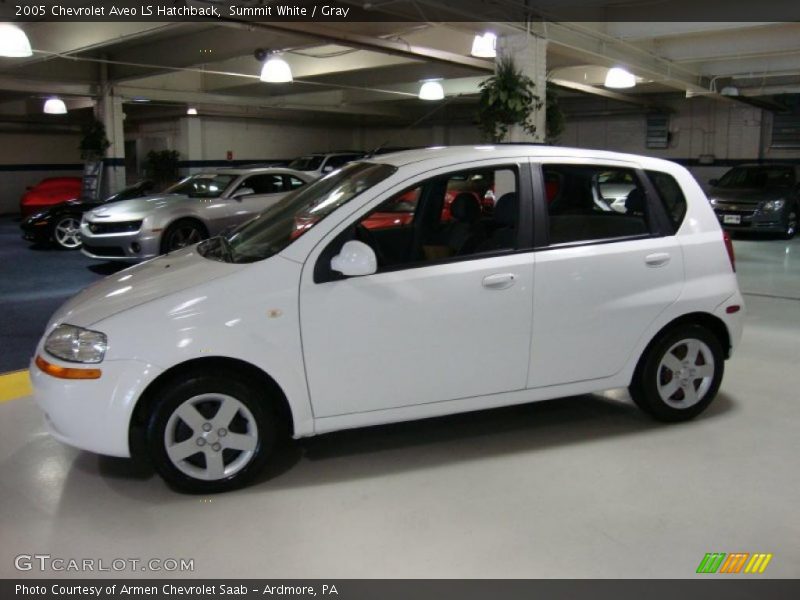 Summit White / Gray 2005 Chevrolet Aveo LS Hatchback