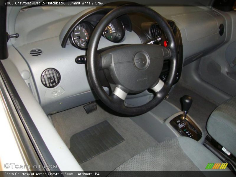 Summit White / Gray 2005 Chevrolet Aveo LS Hatchback