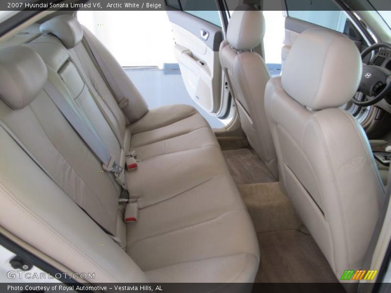 Arctic White / Beige 2007 Hyundai Sonata Limited V6