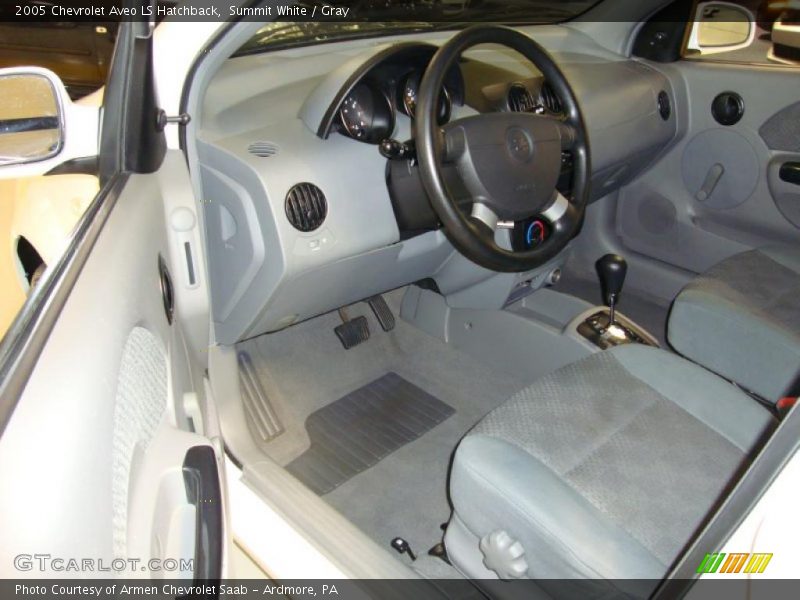 Summit White / Gray 2005 Chevrolet Aveo LS Hatchback
