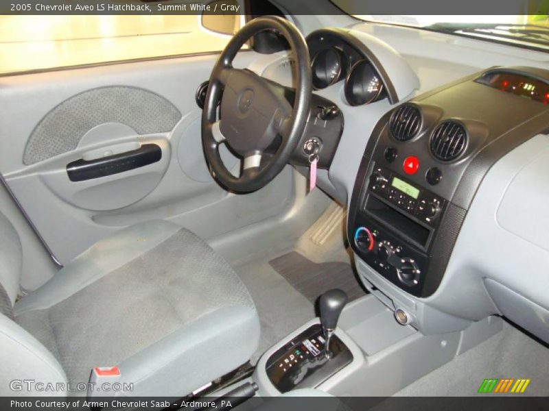 Summit White / Gray 2005 Chevrolet Aveo LS Hatchback