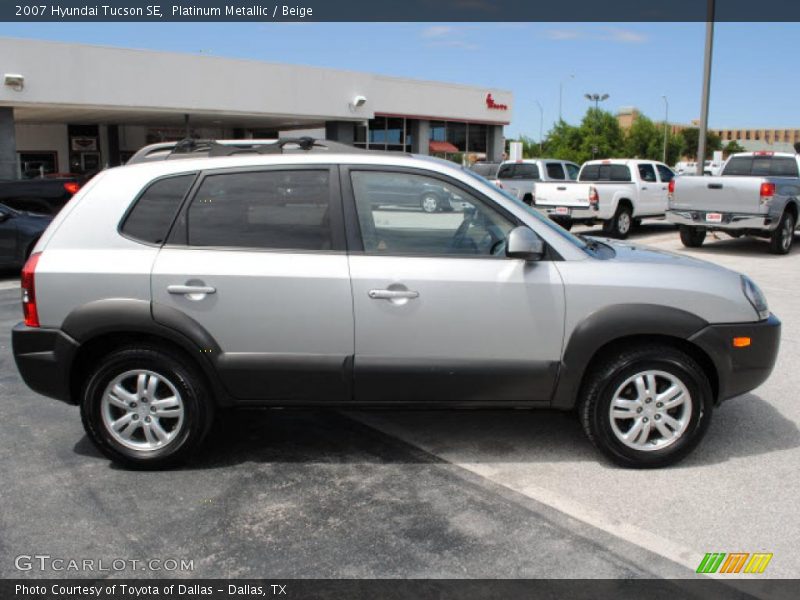 Platinum Metallic / Beige 2007 Hyundai Tucson SE